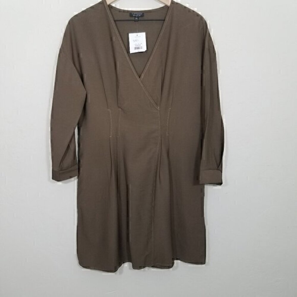 NWT Topshop V-Neck Long Sleeve Dress Size 8